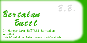 bertalan buttl business card